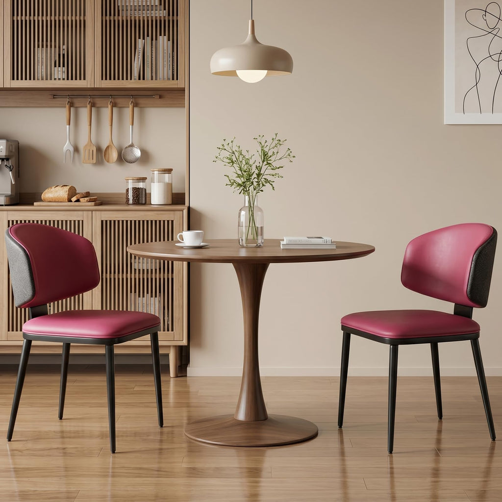 Dining Chairs Set of 4, Faux Leather Kitchen & Dining Chairs