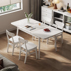Muwuele 47"-63" Solid Wood Extendable Dining Tables for 4-8, Walnut