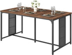 YATINEY 63" Dining Table for 6-8 People, Modern Large Kitchen Table