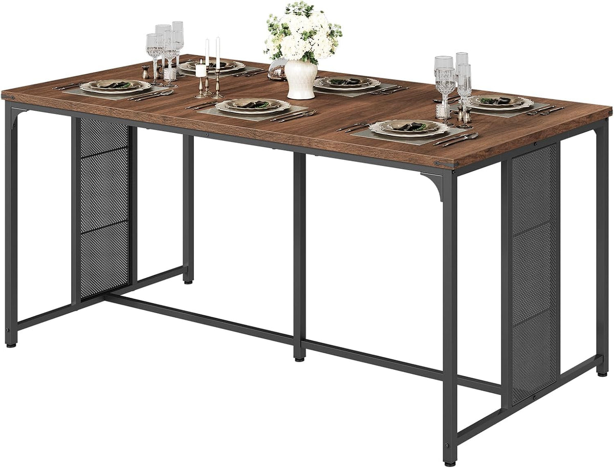 YATINEY 63" Dining Table for 6-8 People, Modern Large Kitchen Table