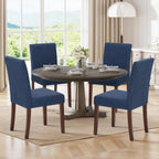 MALOL Upholstered Dining Chairs Set of 4, Fabric Dining Room Chairs, Modern Wooden Dining Chair, Kitchen Side Chairs, Farmhouse Dinner Chair with High Back for Kitchen, Beige