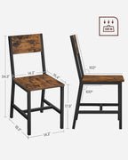 VASAGLE Dining Chair Set of 4, Kitchen Chairs