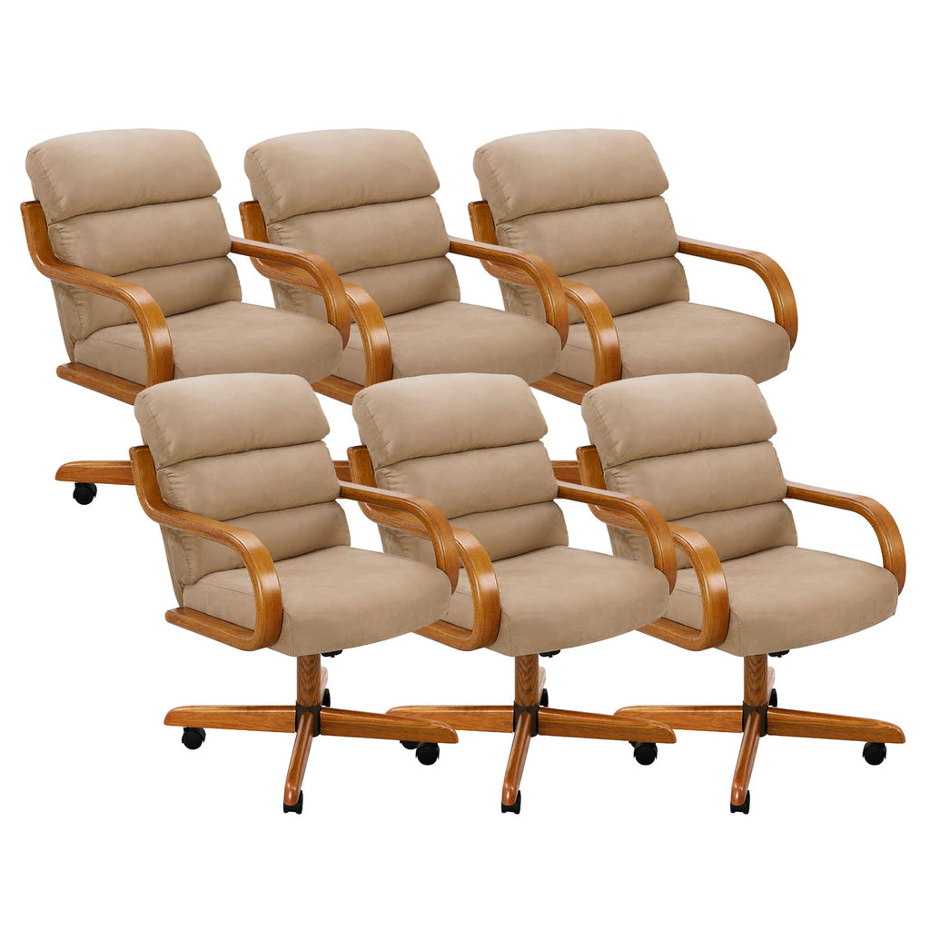Chromcraft Douglas D9550 Swivel-Tilt Dining Chair - Chestnut - MAJ6-4pc