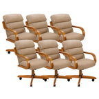 Chromcraft Douglas D9550 Swivel-Tilt Dining Chair - Chestnut - MAJ6-4pc