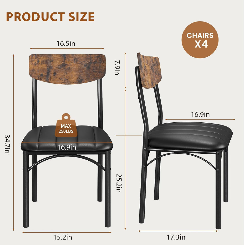 Jocoevol Dining Chairs Set of 4, Dining Room Chairs, Kitchen Chairs
