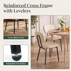 Dining Chairs Set of 2, PU Leather Upholstered Kitchen Chairs