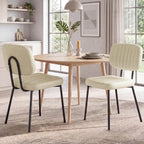 OLIXIS Dining Chairs Set of 6, Upholstered Kitchen Chairs, Black