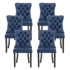Velvet Dining Chairs, Tufted Kitchen & Dining Room Chairs, Beige, Set of 4