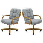 Chromcraft Ryland Swivel-Tilt Caster Dining Chair - Chestnut -Earth - 4pc
