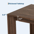 Garvee 71" Farmhouse Dining Table for 4-6, Kitchen Table w/Thick Tabletop, Wood Strip Base, Wider Legs, Large Rectangular Dining Room Table for Kitchen, Apartment & Family Gatherings, Walnut