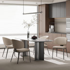 Dining Chairs Set of 4 Faux Leather Dining Chairs, Milk Coffee