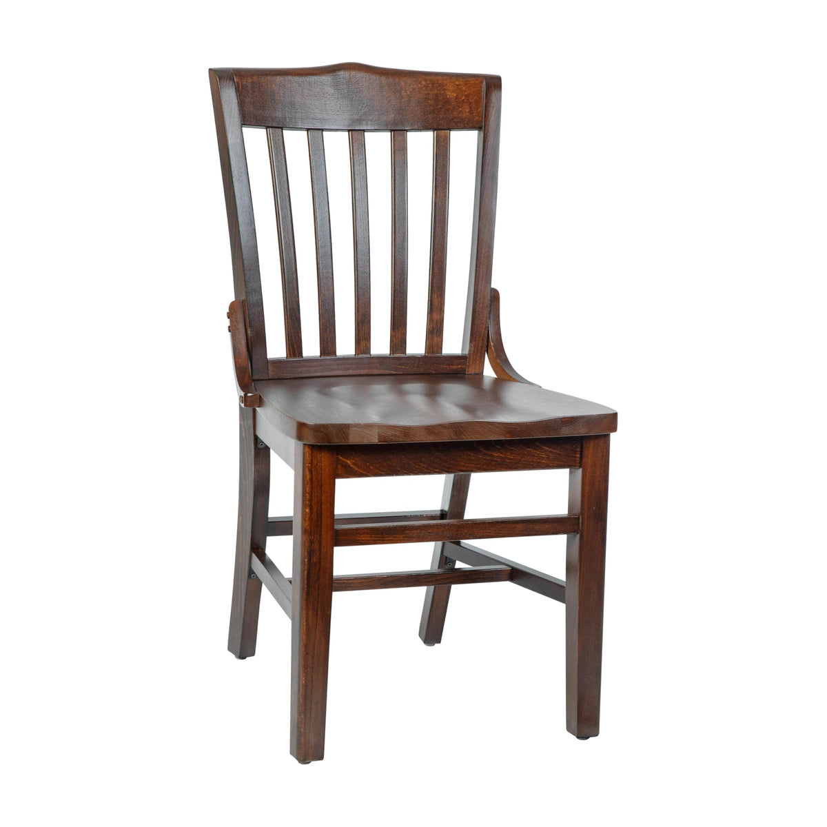 Flash Furniture Hercules Wood School House Back Restaurant Chair, Walnut