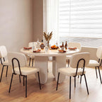OLIXIS Dining Chairs Set of 6, Upholstered Kitchen Chairs, Black