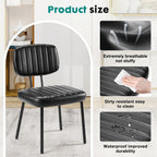 OLIXIS Dining Chairs Set of 6, Upholstered Kitchen Chairs, Black