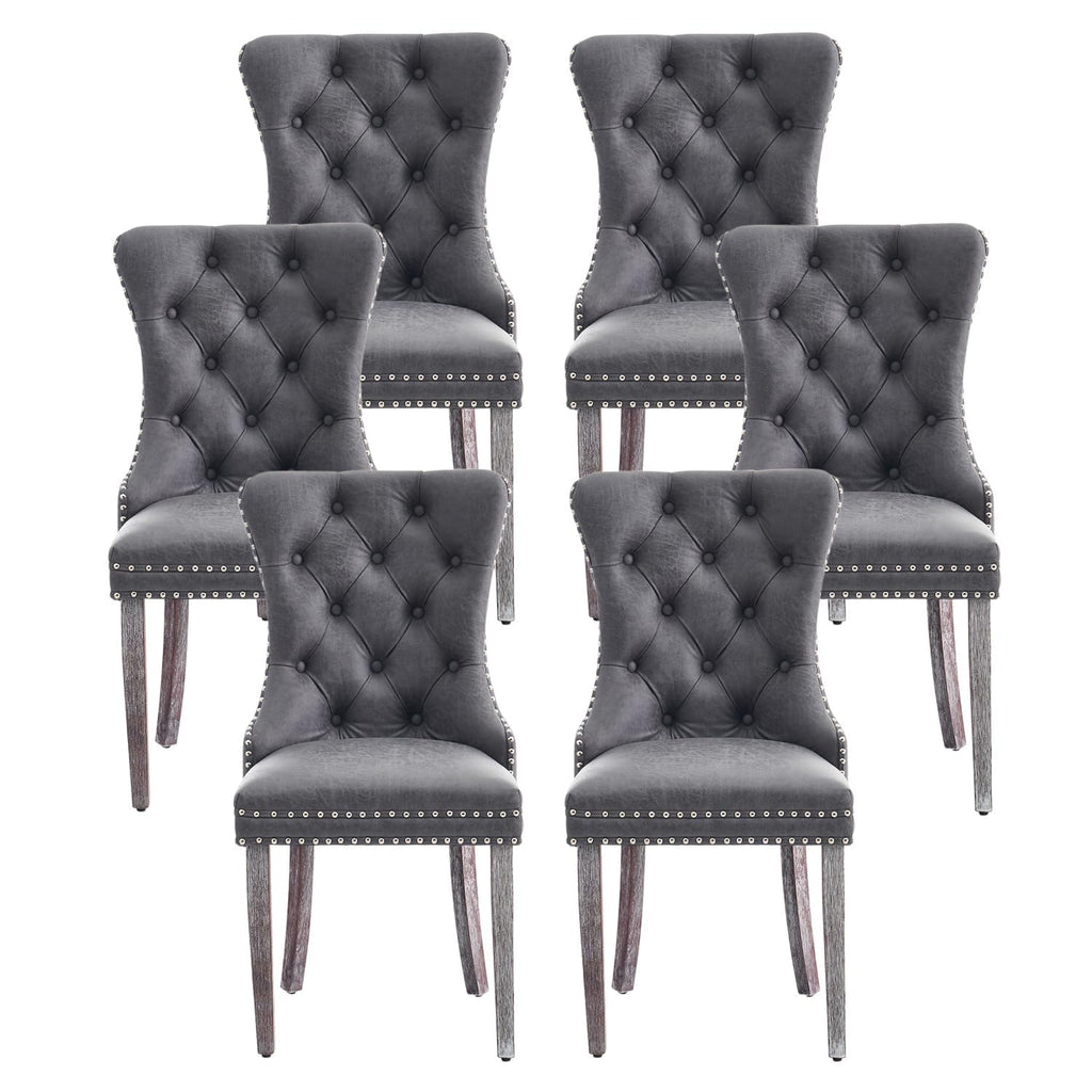 Velvet Dining Chairs, Tufted Kitchen & Dining Room Chairs, Beige, Set of 4