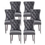 Velvet Dining Chairs, Tufted Kitchen & Dining Room Chairs, Beige, Set of 4