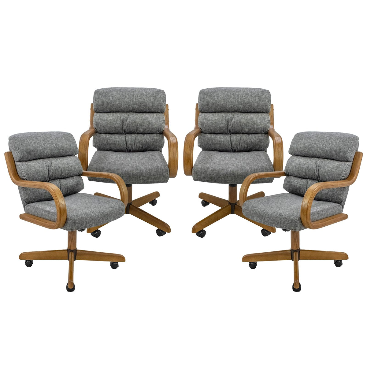 Chromcraft Douglas D9550 Swivel-Tilt Dining Chair - Chestnut - MAJ6-4pc