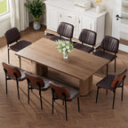 REONEY Dining Chairs Set of 2, Mid-Century Modern Kitchen Chairs, Black