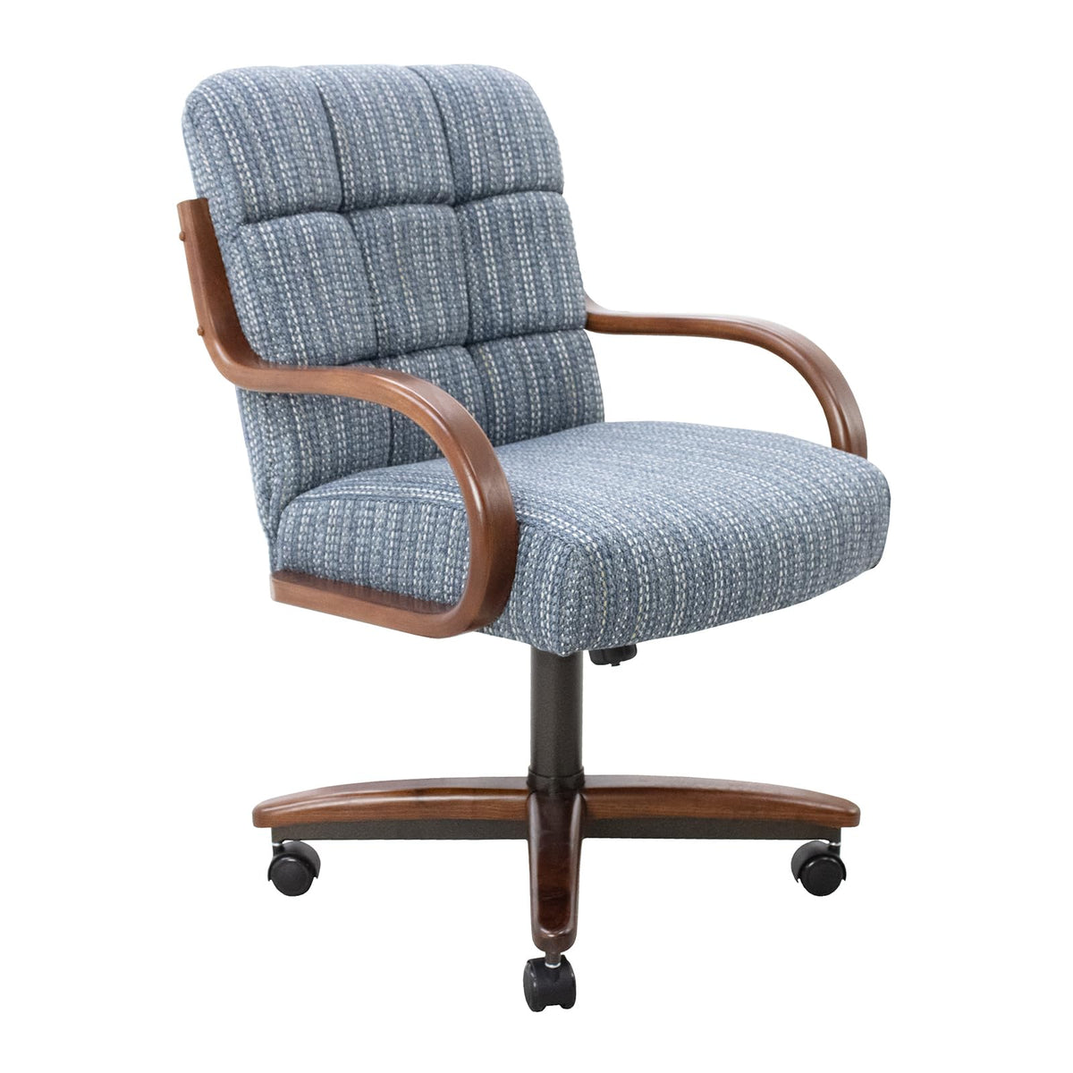 Chromcraft Ryland Swivel-Tilt Caster Dining Chair - Chestnut -Earth - 4pc