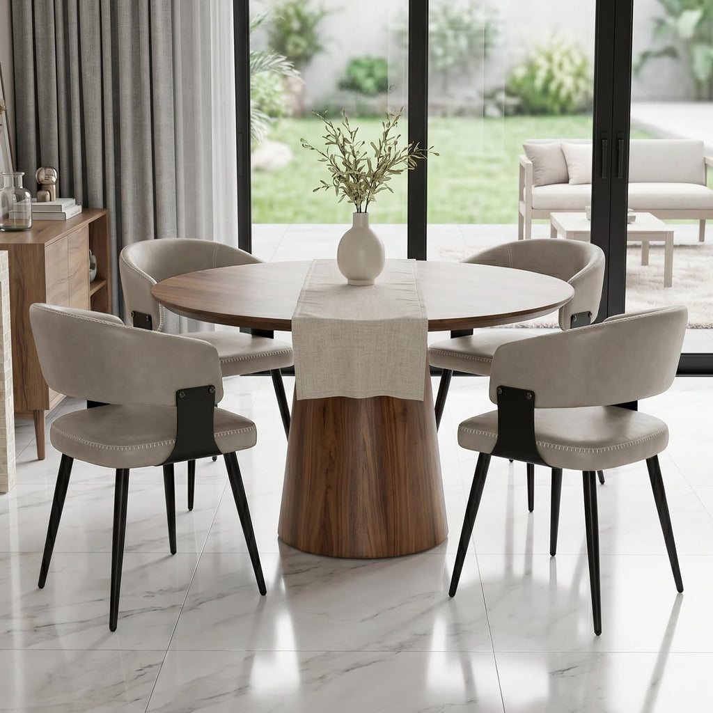 Dining Chairs Set of 4, Modern Faux Leather Kitchen Chairs