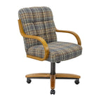 Chromcraft Ryland Swivel-Tilt Caster Dining Chair - Chestnut -Earth - 4pc