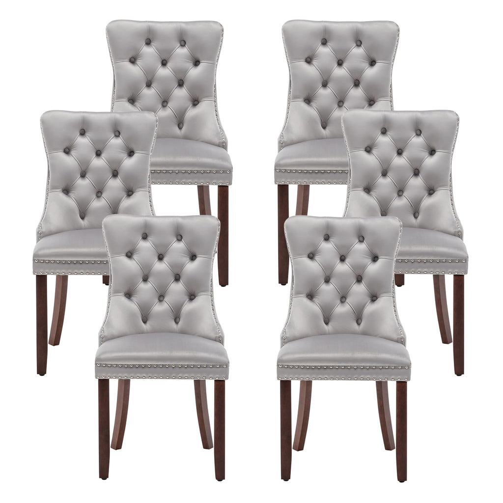 Velvet Dining Chairs, Tufted Kitchen & Dining Room Chairs, Beige, Set of 4