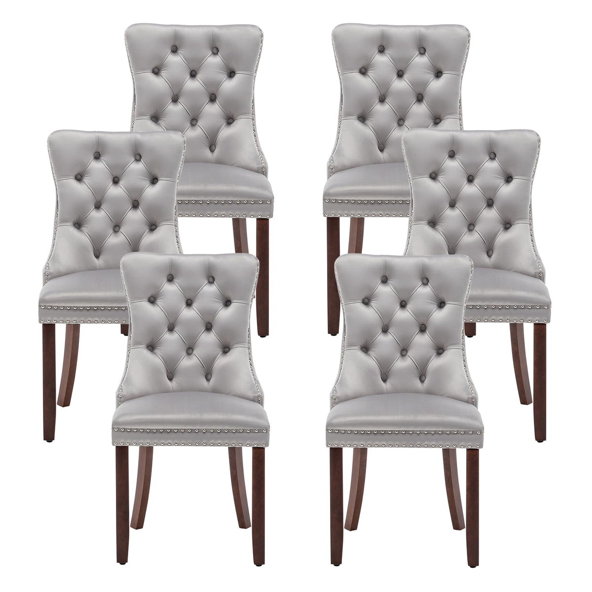 Velvet Dining Chairs, Tufted Kitchen & Dining Room Chairs, Beige, Set of 4