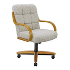 Chromcraft Ryland Swivel-Tilt Caster Dining Chair - Chestnut -Earth - 4pc