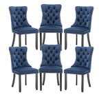Hixkol Velvet Dining Chairs Set of 4,Upholstered Dining Chairs with Ring Pull Trim and Button Back,Modern Seating for Kitchen, Bedroom & Living Room(Grey)