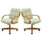 Chromcraft Ryland Swivel-Tilt Caster Dining Chair - Chestnut -Earth - 4pc