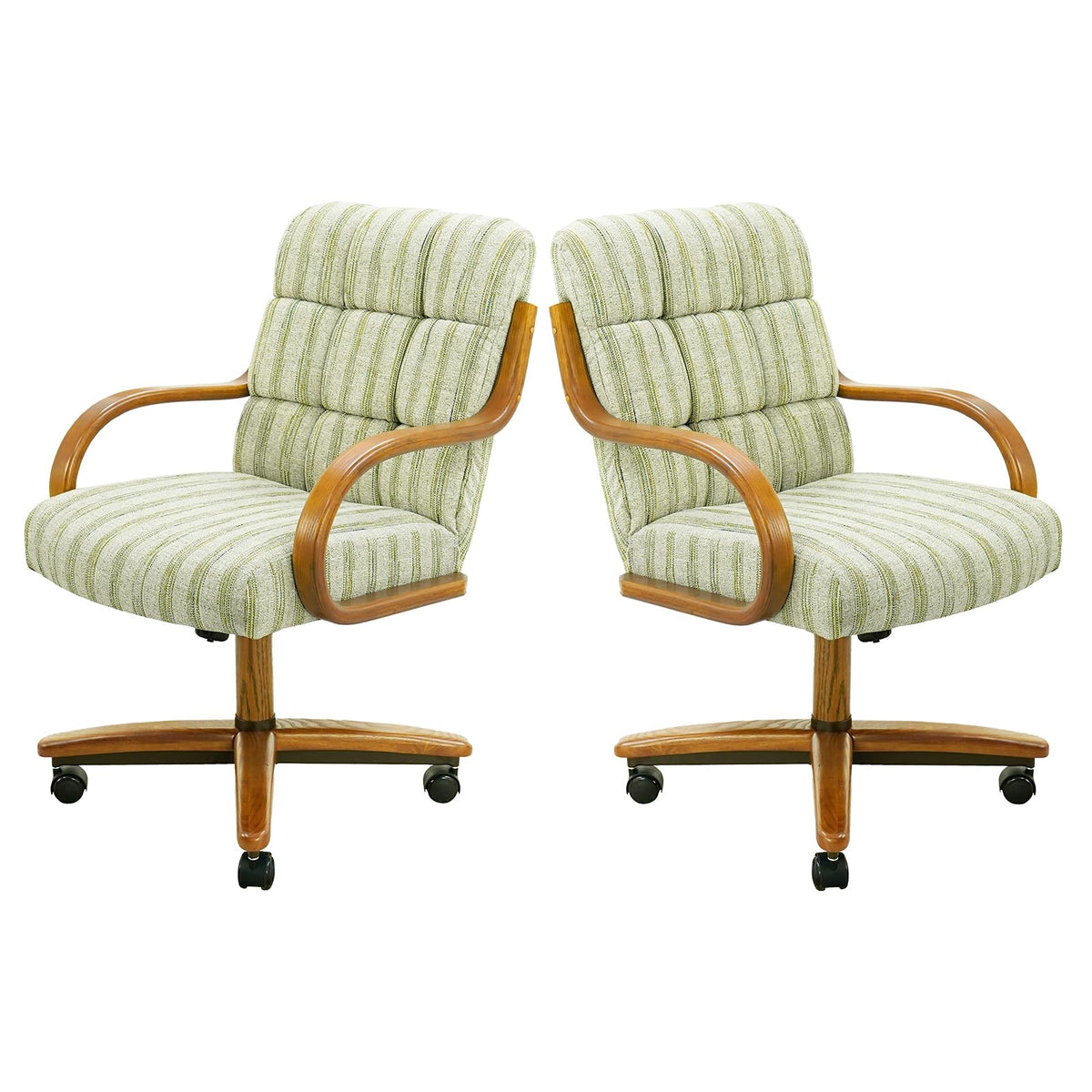 Chromcraft Ryland Swivel-Tilt Caster Dining Chair - Chestnut -Earth - 4pc