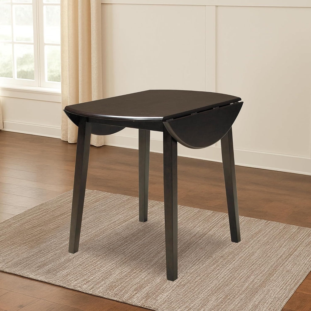 Signature Design by Ashley Small Round Drop Leaf Dining Table, Brown