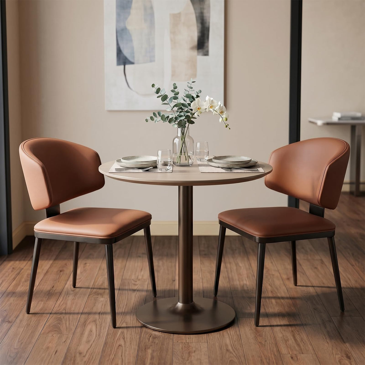 Dining Chairs Set of 4, Faux Leather Kitchen & Dining Chairs