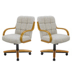 Chromcraft Ryland Swivel-Tilt Caster Dining Chair - Chestnut -Earth - 4pc