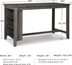 Signature Design by Ashley Caitbrook Counter Height Dining Table, Gray