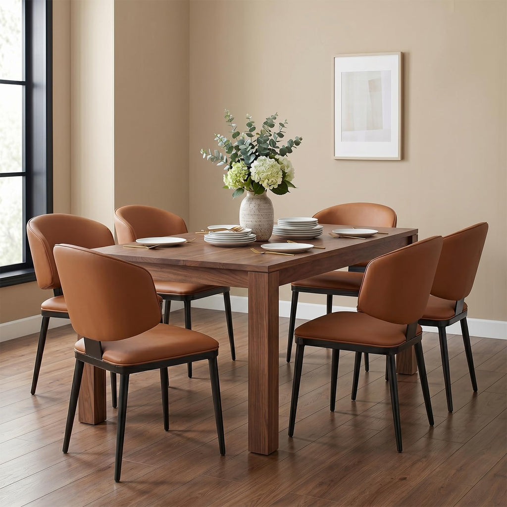 Dining Chairs Set of 4, Faux Leather Kitchen & Dining Chairs