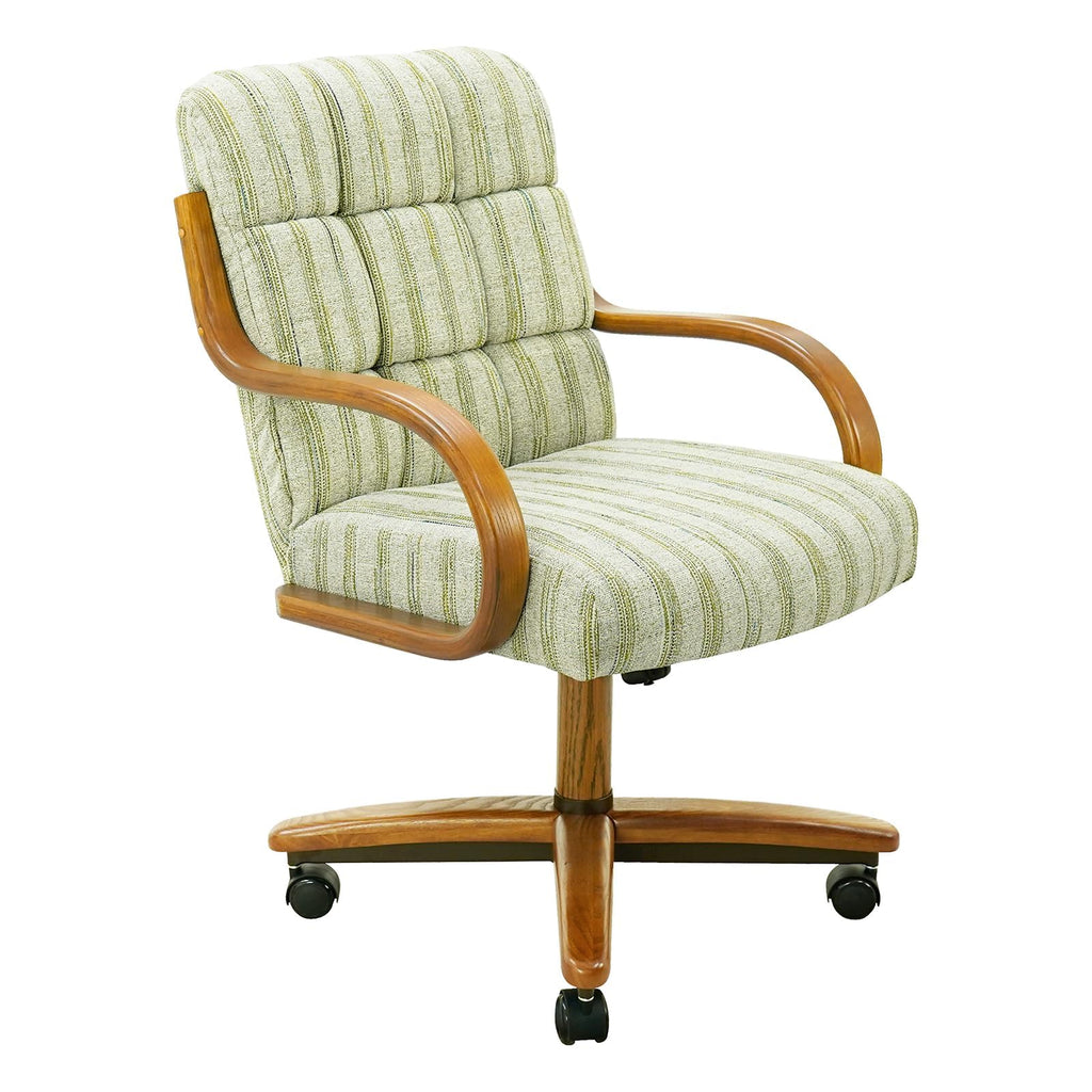 Chromcraft Ryland Swivel-Tilt Caster Dining Chair - Chestnut -Earth - 4pc