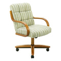 Chromcraft Ryland Swivel-Tilt Caster Dining Chair - Chestnut -Earth - 4pc