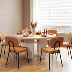 OLIXIS Dining Chairs Set of 6, Upholstered Kitchen Chairs, Black