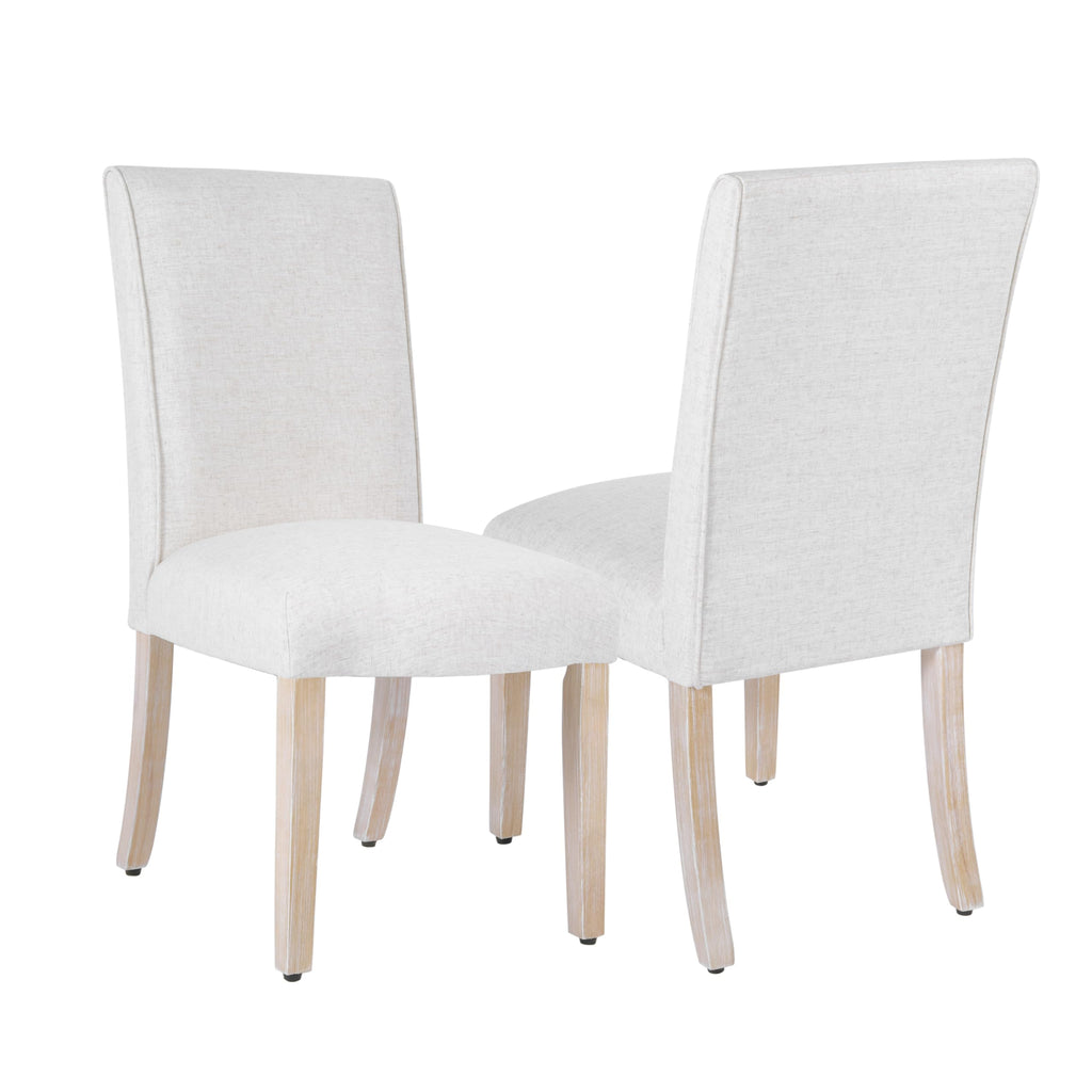 HomePop Parsons Classic Upholstered Accent Dining Chair, Set of 2, Suri Blue
