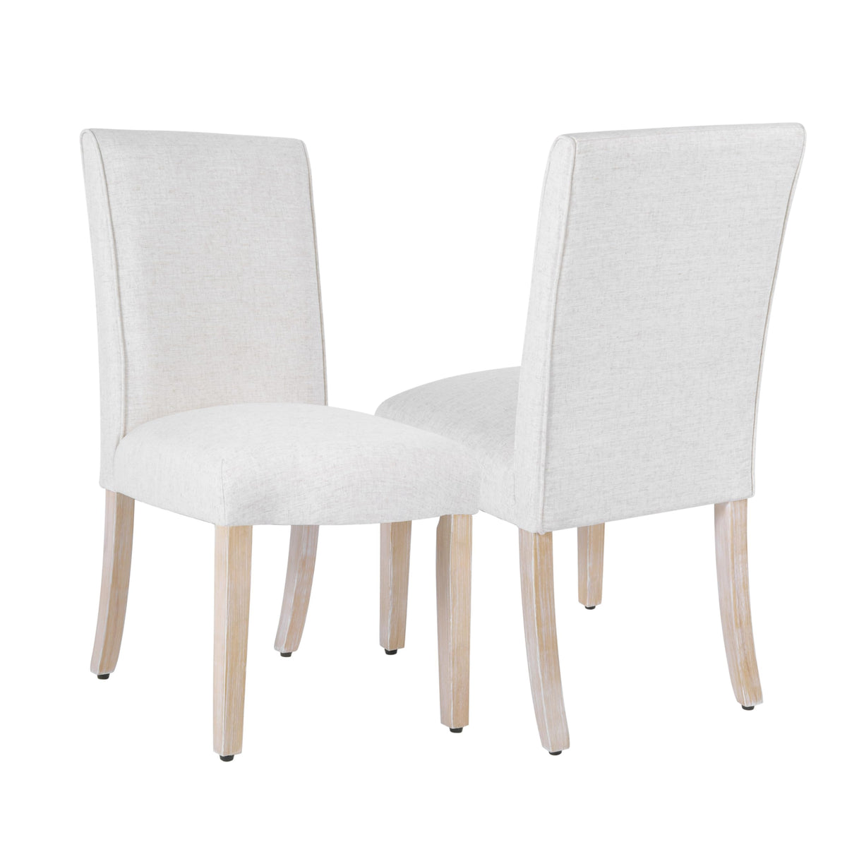 HomePop Parsons Classic Upholstered Accent Dining Chair, Set of 2, Suri Blue