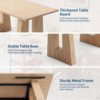 Garvee 63" Dining Table for 4-6 People, Modern Kitchen Table, Light Oak
