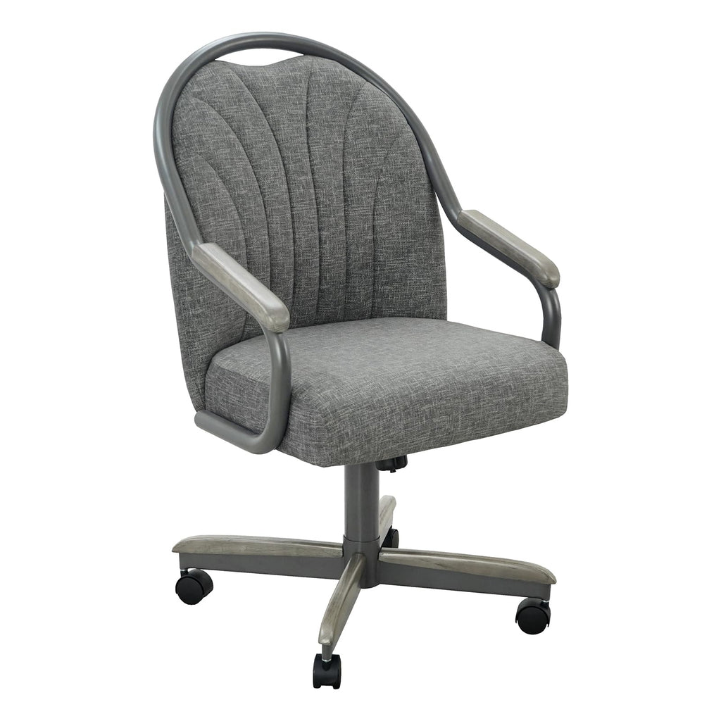 Chromcraft Bailey 4pc Swivel Kitchen Dining Chair - Light Sand-Chestnut