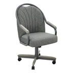 Chromcraft Bailey 4pc Swivel Kitchen Dining Chair - Light Sand-Chestnut