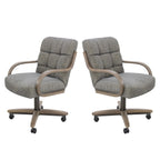Chromcraft Ryland Swivel-Tilt Caster Dining Chair - Chestnut -Earth - 4pc