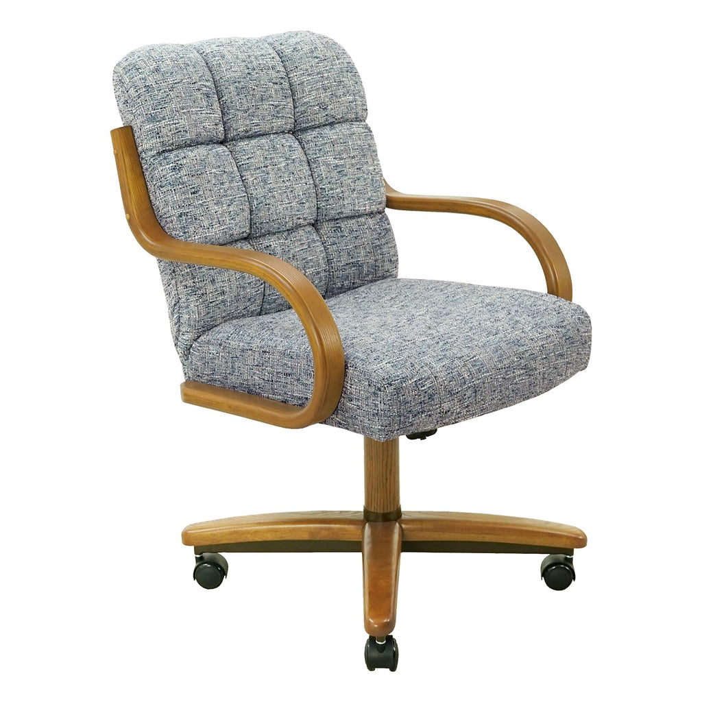 Chromcraft Ryland Swivel-Tilt Caster Dining Chair - Chestnut -Earth - 4pc