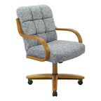 Chromcraft Ryland Swivel-Tilt Caster Dining Chair - Chestnut -Earth - 4pc