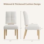 Wooden Dining Chairs Set of 4, Modern Farmhouse Dining Room Chairs with Cloud-Like Thick Cushion, Solid Wood Frame, Upholstered Kitchen Chairs for Dining Room, Living Room, Restaurant, Easy Assemble