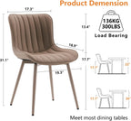YOUNUOKE Dining Chairs Set of 2 Mid-Century Modern Kitchen Chairs Khaki