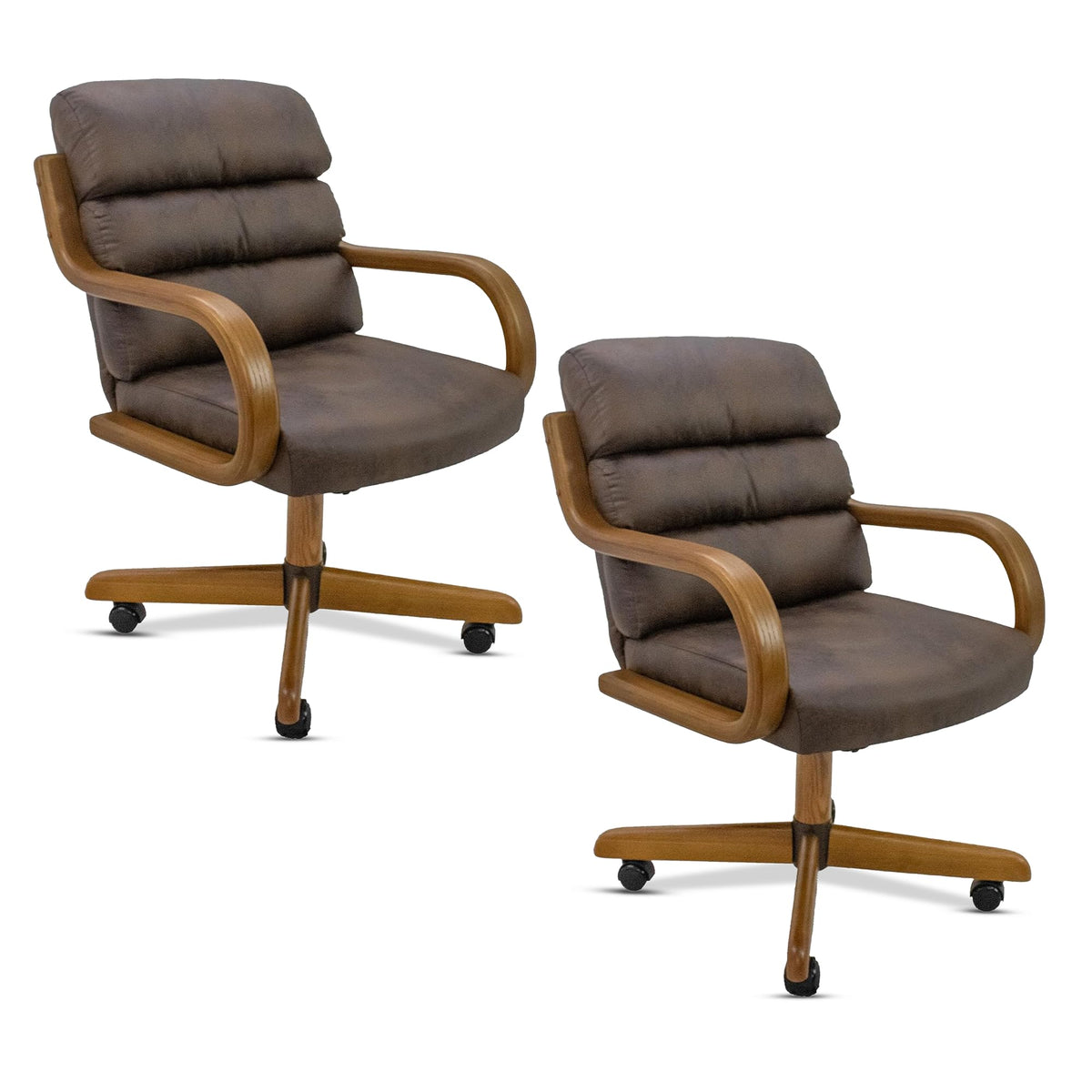 Chromcraft Douglas D9550 Swivel-Tilt Dining Chair - Chestnut - MAJ6-4pc